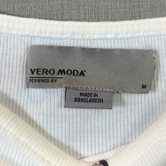 Vero Moda White Ribbed Off-Shoulder Top - Picture 4 of 7